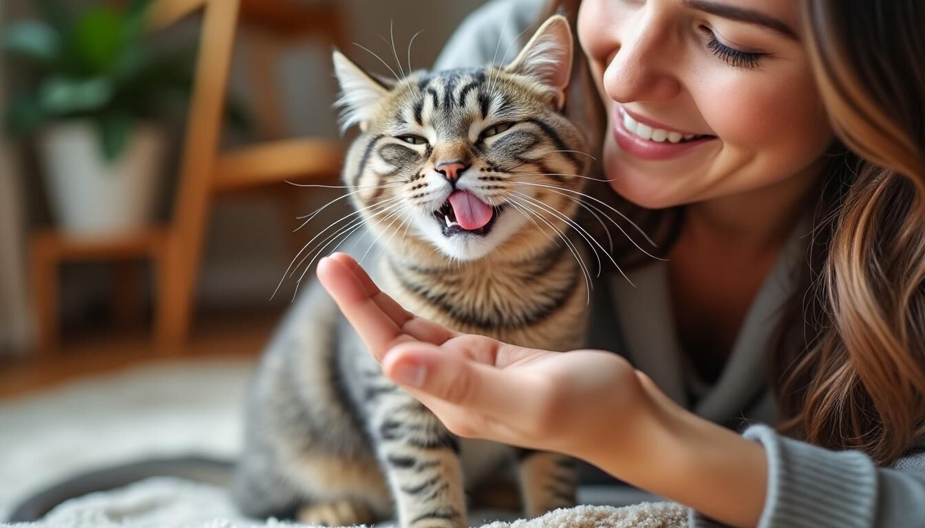 Pourquoi mon chat me lèche ? 2 Découvrez pourquoi votre chat vous lèche ! Apprenez à décoder ce comportement félin, entre affection, communication et soins, pour mieux comprendre la relation unique qui vous lie à votre compagnon.