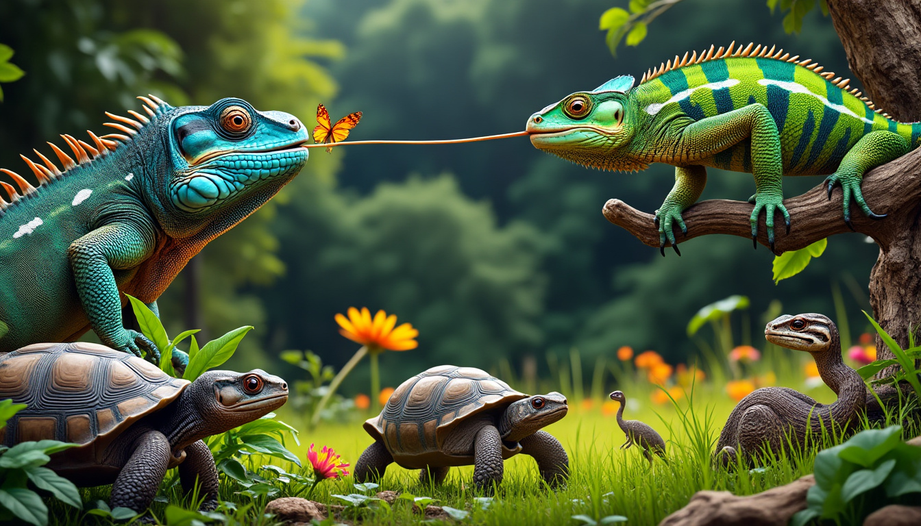 découvrez l'alimentation des reptiles : insectes, petits mammifères, végétaux... apprenez quels sont les repas adaptés à chaque espèce !
